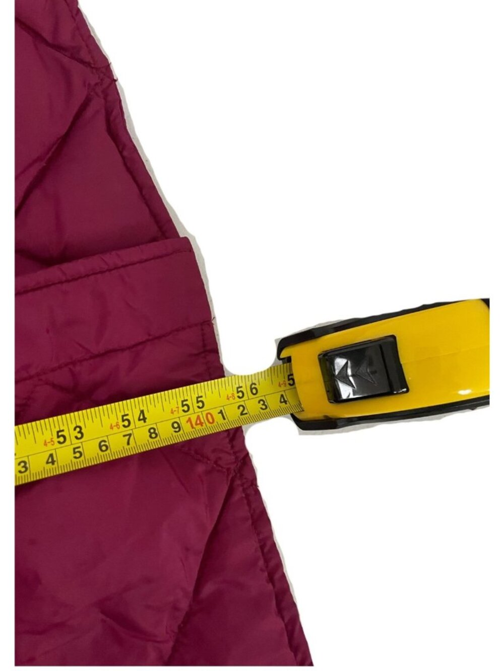 VTG Eddie Bauer Womens Goose Down Robe Medium Cranberry Belted 70s 80s - Picture 7 of 8